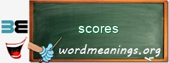 WordMeaning blackboard for scores